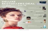 DELUXE BESTSELLERS DEAL GRATIS Beautycase t.w.v. ¢â€¬40,- Compacte leatherlook Beautycase n , 75 inclusie