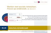 Werken met sociale netwerken. Focus op onderzoek, dd. 02-12-11 Sociale netwerken versterken Code Aantal