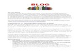 Wat is een Weblog - - - - - - - Start met Bloggen Bent u overtuigd dat Bloggen een positieve bijdrage