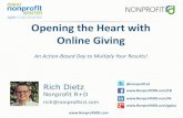 Opening the Heart with Online Giving Online Fundraising 15 Why Online Fundraising? â€¢Online giving