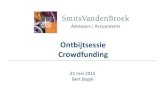 Ontbijtsessie Crowdfunding - SmitsVandenBroek ... Crowdfunding opnieuw fors gegroeid In de eerste helft