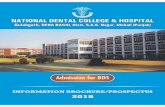 NATIONAL DENTAL COLLEGE & HOSPITALn Prospectus 2018 Final.pdfآ  Welfare, Nirman Bhavan, New Delhi Letter