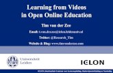 Learning fromVideos in Open Online (Web Content Accessibility Guidelines) ICLON, Interfacultair Centrum