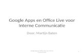 Google Apps en Office Live voor Interne Communicatie
