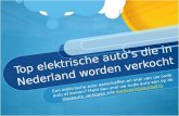 Top elektrische auto's die in nederland worden verkocht