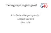 Actualiteiten Wetgevingstraject Aandachtspunten - Overzicht Actualiteiten wetgevingsspoor ... - mogelijkheden
