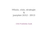 Missie, visie, strategie  & jaarplan 2012 - 2013