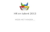 Workshop talent en hr in 2013