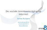 Workshop De sociale tennisvereniging op internet