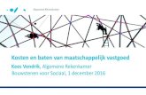 Kosten en baten van maatschappelijk vastgoed ...¢  Presentatie Bouwstenen voor Sociaal ¢â‚¬¢ 01/12/2016