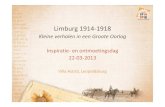 Limburg 1914-1918 - Inspiratie-en ontmoetingsdag Agenda (voor Limburg en daarbuiten) 2. Tijdslijn Zoekmodule