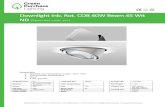 Downlight Inb. Rot. COB 40W Beam 45 Wit LED QTY COB Beam Angle 45 Packing size 480*480*470mm Input Voltage