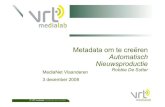 Metadata om te creeˆren / Metadata to create