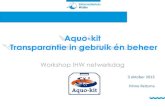 IHW netwerkdag - Aquokit, transparantie in gebruik en beheer