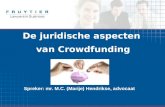 De juridische aspecten van crowdfunding