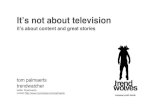 its not about television