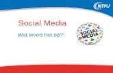 Workshop NTFU Congres 11-05-13: 'Social media, wat levert het op?'