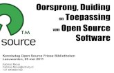 Oorsprong, Duiding en Toepassing van Open Source Software