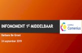 INFOMOMENT 1E MIDDELBAAR - Comenius Brussel ... 2019/09/24 آ  INFOMOMENT 1E MIDDELBAAR Barbara De Groot