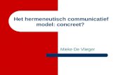 Het hermeneutisch communicatief model: concreet?