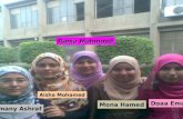 Amani Ashraf, Aisha Mohamed, Rania Mahmoud, Mona Hamed und Doaa Emam. Aisha Mohamed Amany Ashraf Mona Hamed Doaa Emam Rania Mahmoud