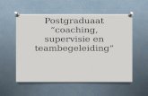 Postgraduaat â€œcoaching, supervisie en teambegeleidingâ€‌