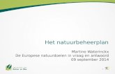 Martine Waterinckx - Natuurbeheerplan  (De Europese natuurdoelen in vraag en antwoord)