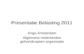 Presentatie Belasting 2011