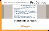 Politiek jargon Bingo