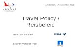 Travel Policy / Reisbeleid Rob van der Stel Steven van der Poel Amsterdam, 17 september 2009