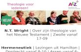 N.T. Wright  | Over zijn theologie van het Nieuwe Testament | Zwolle vanaf 17-09
