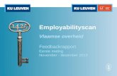 Employabilityscan Vlaamse overheid Feedbackrapport Eerste meting November - december 2013