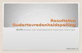 Resultaten Oudertevredenheidspeiling BvPO Bureau voor praktijkgericht onderzoek, Groningen