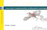 Concurrentie, Complementariteit en Buitenlandse Investeringen Martijn J. Burger