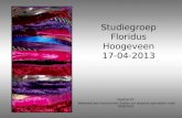 Studiegroep Floridus Hoogeveen 17-04-2013 Opdracht: Bekleed een kartonnen koker en daarna opmaken met bloemen