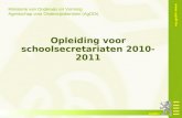 Opleiding voor schoolsecretariaten 2010-2011
