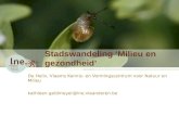 Stadswandeling â€Milieu en gezondheidâ€™ De Helix, Vlaams Kennis- en Vormingscentrum voor Natuur en Milieu  @lne.vlaanderen.be