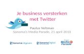 Je business versterken met Twitter  (Sanoma's Media Parade)