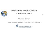 KulturSchock China -  Hanne Chen