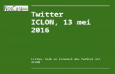Workshop webcare en twitter - ICLON leiden