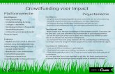 Selectie checklist Crowdfunding for Impact (platform & projecten) VISUAL
