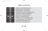 E0107T - img1.emos.eu · PDF file E0107 105 × 148 mm. 2 E0107 – WIRELESS THERMOMETER E0107T Specifications Main unit Digital clock Thermometer range: Thermometer: -9 °C to +50