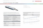 Fuel Pump FP 200 Datasheet - Bosch · PDF file 2020-07-23 · Fuel lines screwed The FP 200 is an inline roller cell pump for the in-stallation outside or inside the fuel tank. It